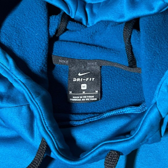 Vintage Nike Hoodie Blue Pullover Swoosh Athletic Sportswear Sweater Mens Size M - Picture 4 of 7